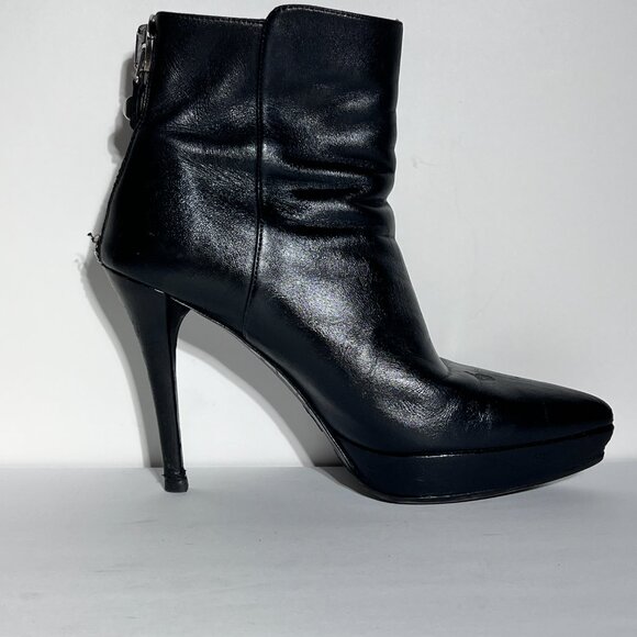 Stuart Weitzman Mizzip Black High Heel Platform Bootie Sz 7.5 - Picture 6 of 13